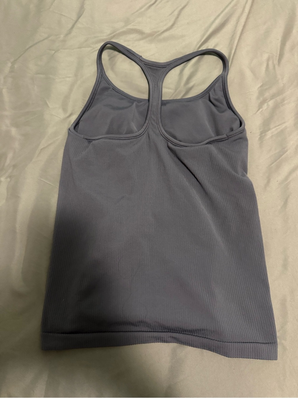 Athleta Ribbed Racerback Tank Top - Gray - Picture 2 of 2